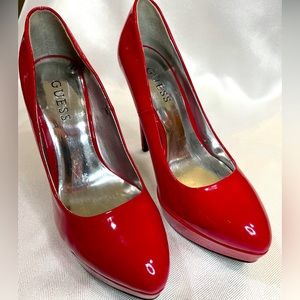 Guess red heels